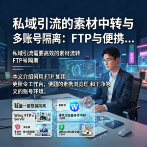 私域引流的素材中转与多账号隔离:FTP与便携浏览器的实战组合-网创星球