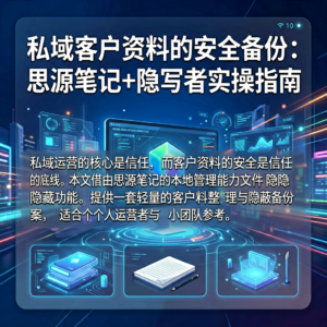 私域客户资料的安全备份：思源笔记+隐写者实操指南-网创星球