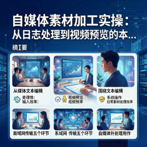 自媒体素材加工实操：从日志处理到视频预览的本地工具组合-网创星球