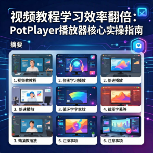 视频教程学习效率翻倍:PotPlayer播放器核心实操指南-网创星球