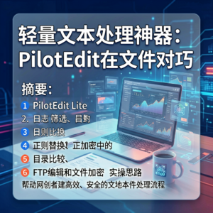 轻量文本处理神器：PilotEdit在文件对比与加密中的实用技巧-网创星球