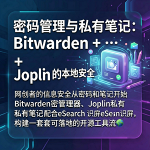密码管理与私有笔记：Bitwarden + Joplin的本地安全工作流-网创星球