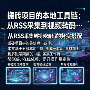 搬砖项目的本地工具链：从RSS采集到视频转码的务实搭配-网创星球