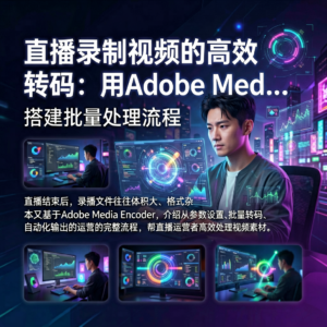 直播录制视频的高效转码:用Adobe Media Encoder搭建批量处理流程-网创星球