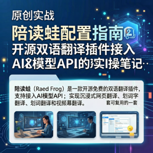 陪读蛙配置指南：开源双语翻译插件接入AI模型API的实操笔记-网创星球