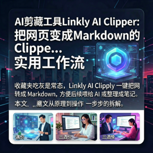 AI剪藏工具Linkly AI Clipper:把网页变成Markdown的实用工作流-网创星球