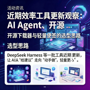 近期效率工具更新观察:AI Agent、开源下载器与轻量便签的选型思路-网创星球