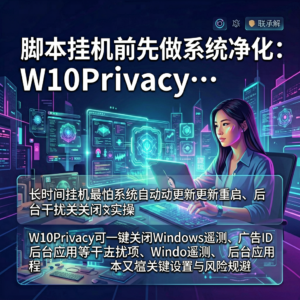 脚本挂机前先做系统净化:W10Privacy隐私与后台干扰关闭实操-网创星球