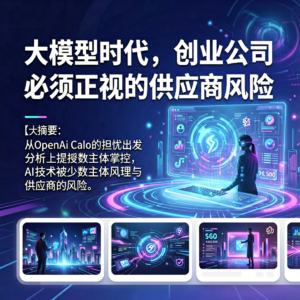 大模型时代,创业公司必须正视的供应商风险-网创星球