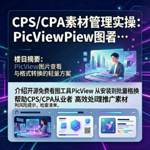 CPS/CPA素材管理实操:PicView图片查看与格式转换的轻量方案-网创星球