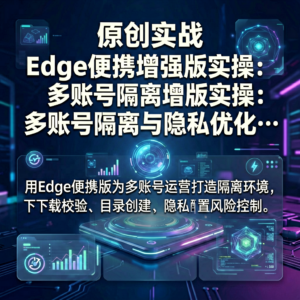 Edge便携增强版实操:多账号隔离与隐私优化的本地配置-网创星球