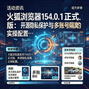 火狐浏览器154.0.1正式版:开源隐私保护与多账号隔离的实操配置-网创星球