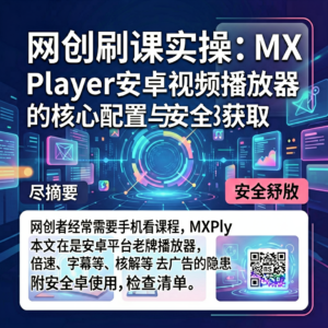 网创刷课实操:MX Player安卓视频播放器的核心配置与安全获取-网创星球