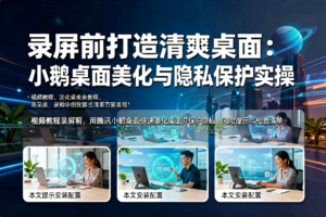 录屏前打造清爽桌面:小鹅桌面美化与隐私保护实操-网创星球