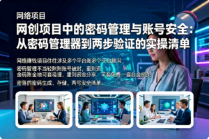 网创项目中的密码管理与账号安全：从密码管理器到两步验证的实操清单-网创星球