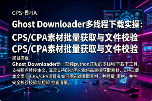 Ghost Downloader多线程下载实操：CPS/CPA素材批量获取与文件校验-网创星球