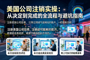 美国公司注销实操：从决定到完成的全流程与避坑指南-网创星球