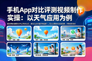 手机App对比评测视频制作实操:以天气应用为例-网创星球