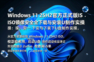 Windows 11 25H2官方正式版ISO镜像安全下载与安装U盘制作实操-网创星球