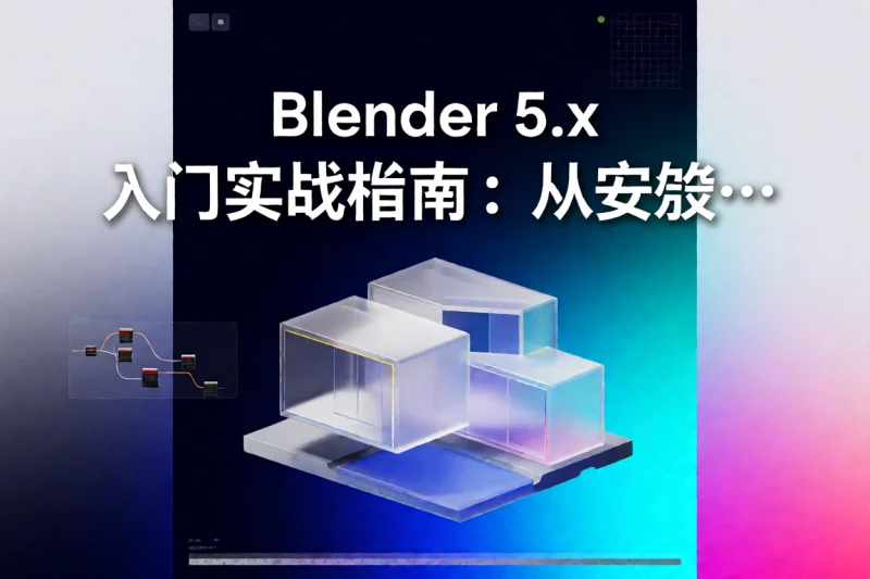 Blender 5.x 入门实战指南:从安装到做出第一个3D作品的完整流程-网创星球
