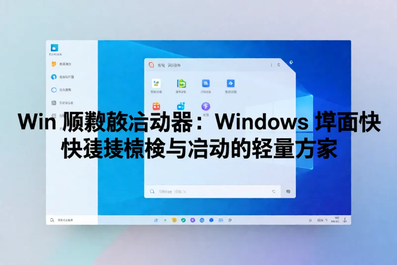 Win顺搜索启动器：Windows桌面快速检索与启动的轻量方案-网创星球