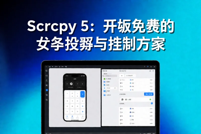 Scrcpy 5:开源免费的安卓投屏与控制方案,零Root实现电脑操控手机-网创星球
