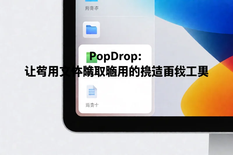 PopDrop：让常用文件随取随用的快捷面板工具-网创星球