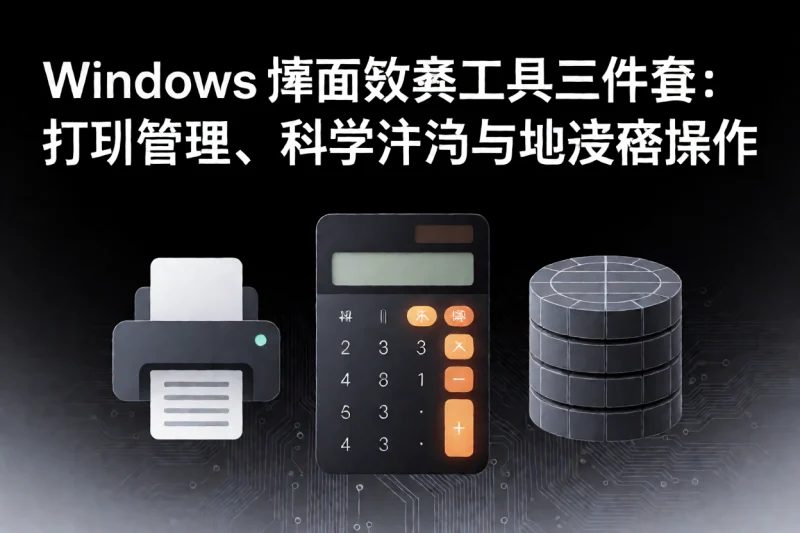Windows桌面效率工具三件套:打印管理、科学计算与数据库操作-网创星球