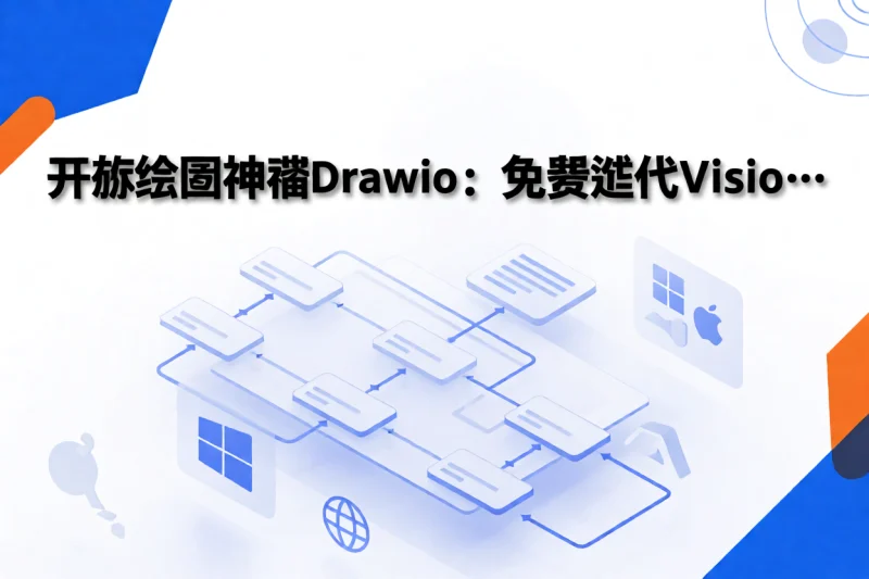 开源绘图神器Drawio：免费替代Visio的跨平台流程图方案-网创星球