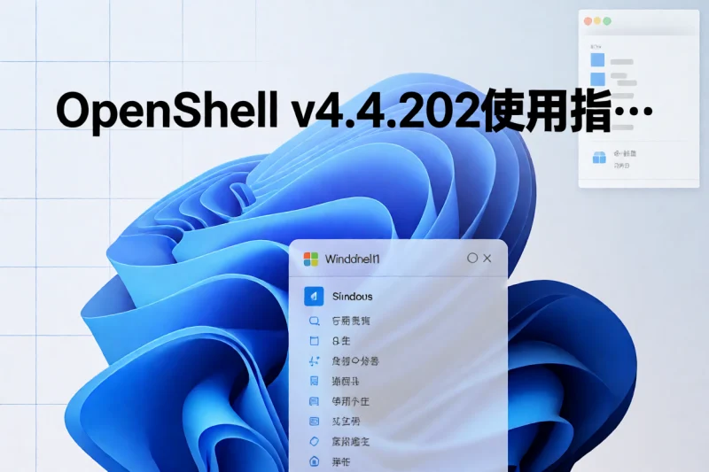 OpenShell v4.4.202 使用指南:Windows 11 经典开始菜单回归方案-网创星球