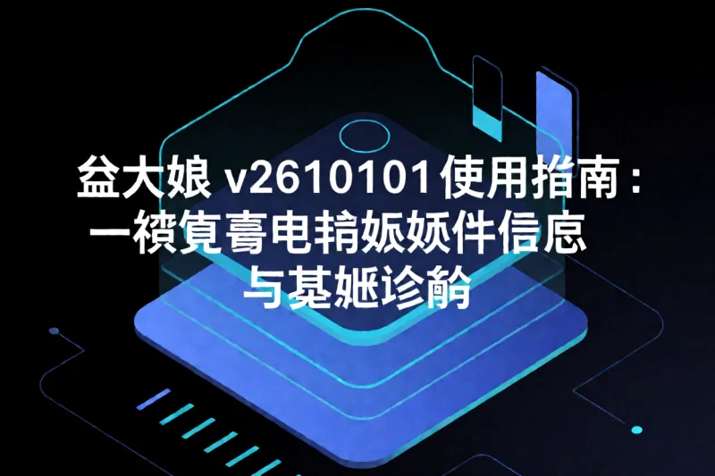 盘大娘 v2610101 使用指南:一键查看电脑硬件信息与基础诊断-网创星球