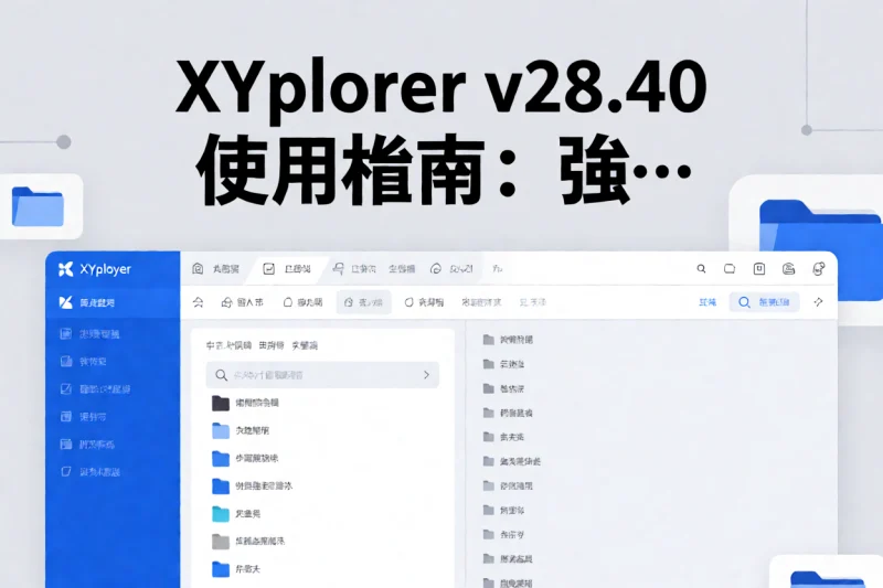 XYplorer v28.40 使用指南:强大的双窗格文件管理器如何提升你的效率-网创星球