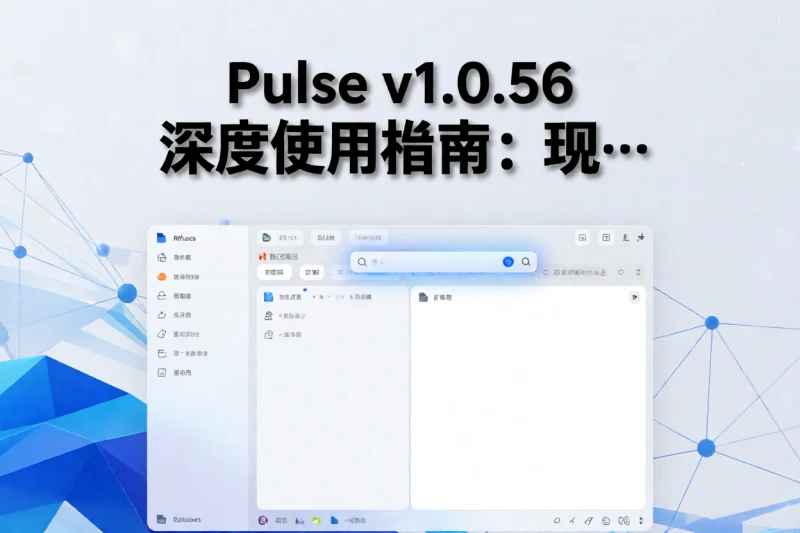 Pulse v1.0.56 深度使用指南:现代文件管理器的效率升级方案-网创星球