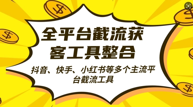 全平台截流获客工县整合全自动引流,日引2000+精准客户【揭秘】