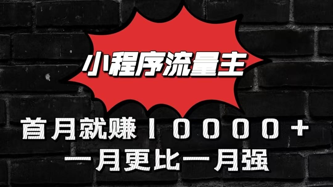 小程序流量主首月就赚10000+,一月更比一月强!小本创业首选-网创星球