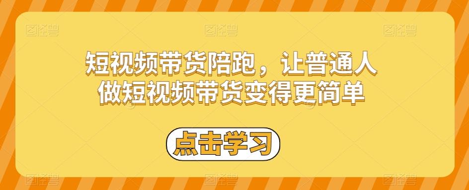 短视频带货陪跑,让普通人做短视频带货变得更简单