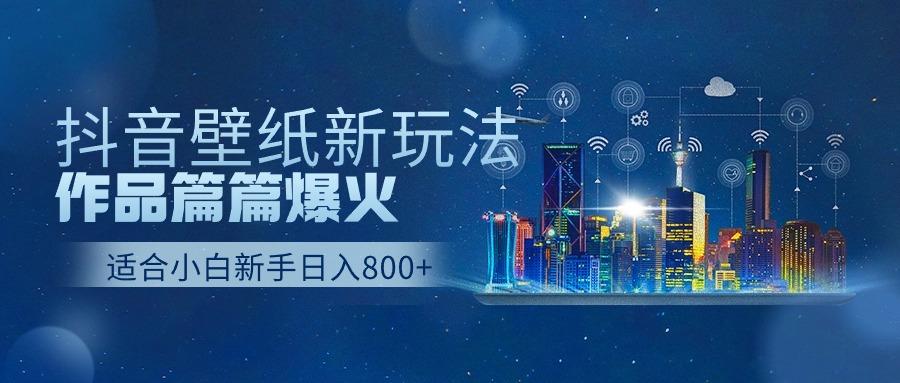 (9842期)抖音壁纸号新玩法，作品篇篇爆火，日收益500+-网创星球
