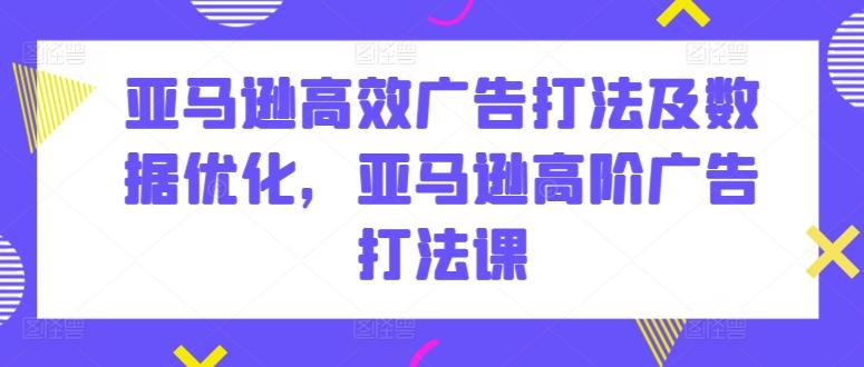 亚马逊高效广告打法及数据优化，亚马逊高阶广告打法课-网创星球