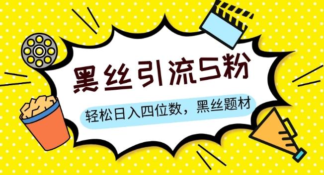 S粉变现,轻松日入四位数,黑丝题材+情感话术【揭秘】