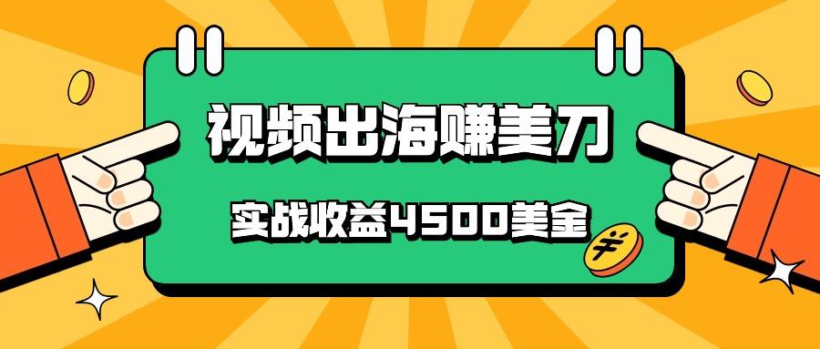 国内爆款视频出海赚美刀,实战收益4500美金,批量无脑搬运,无需经验直接上手-网创星球