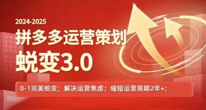 2024-2025拼多多运营策略蜕变3.0,0~1完美蜕变,解决信息焦虑