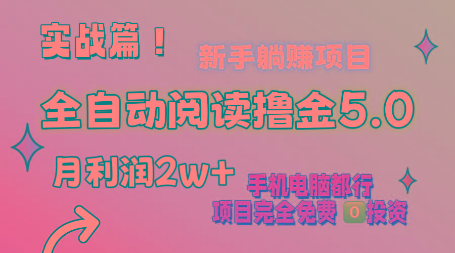 小说全自动阅读撸金5.0 操作简单 可批量操作 零门槛！小白无脑上手月入2w+-网创星球
