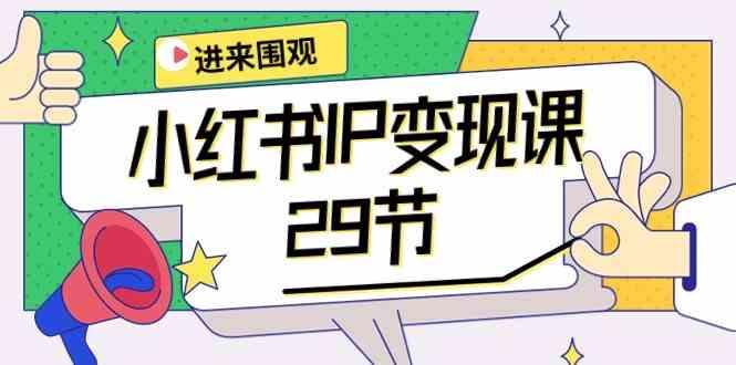 小红书IP变现课：开店/定位/IP变现/直播带货/爆款打造/涨价秘诀/等等/29节-网创星球