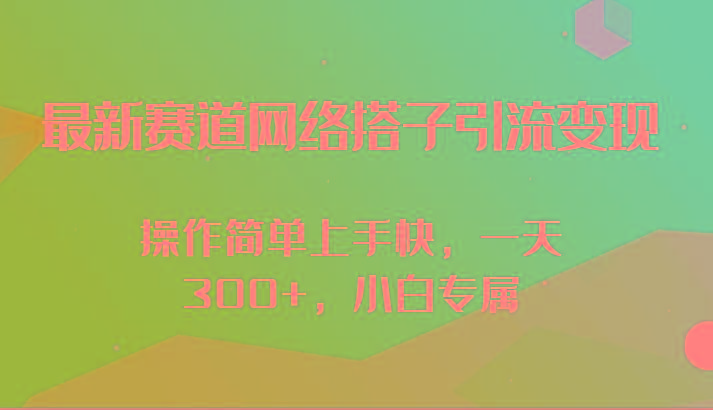 最新赛道网络搭子引流变现!!操作简单上手快,一天300+,小白专属-网创星球